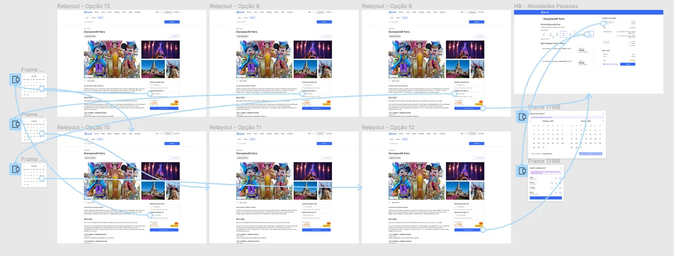 Protótipo de alta fidelidade navegável na versão desktop.